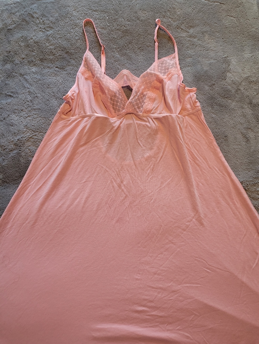 Victoria's Secret 2 Ladies Nightgown Med Pink Polka Dots And Solid Pink EUC Sexy - Picture 10 of 16